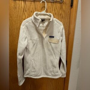 Patagonia Cream Zip Up Fleece Jacket